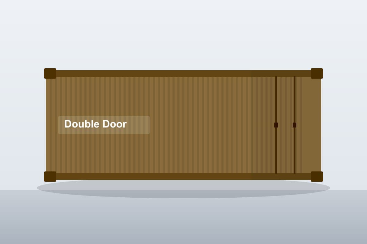 20ft Double Door shipping container — One-Trip (New)