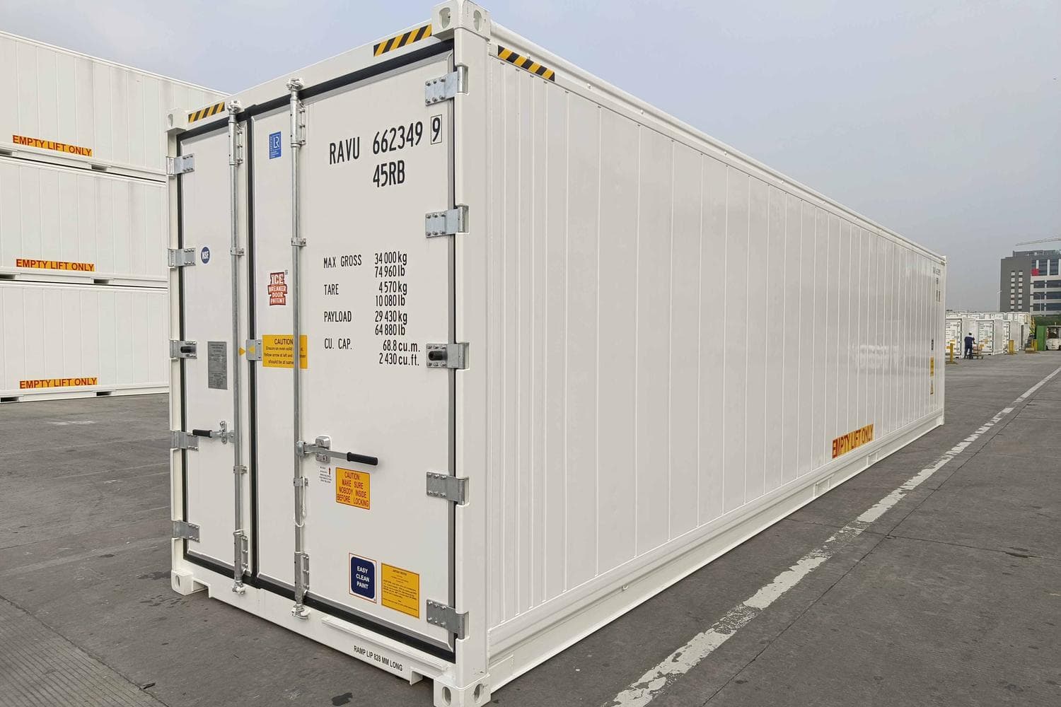 40ft Refrigerated shipping container — One-Trip (New)