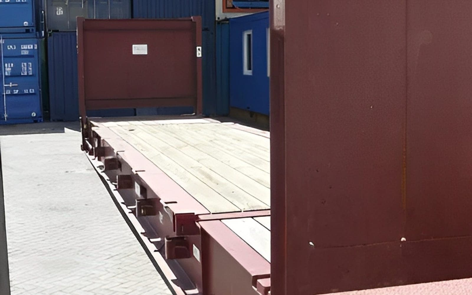 20ft Flat Rack shipping container — Wind & Water Tight